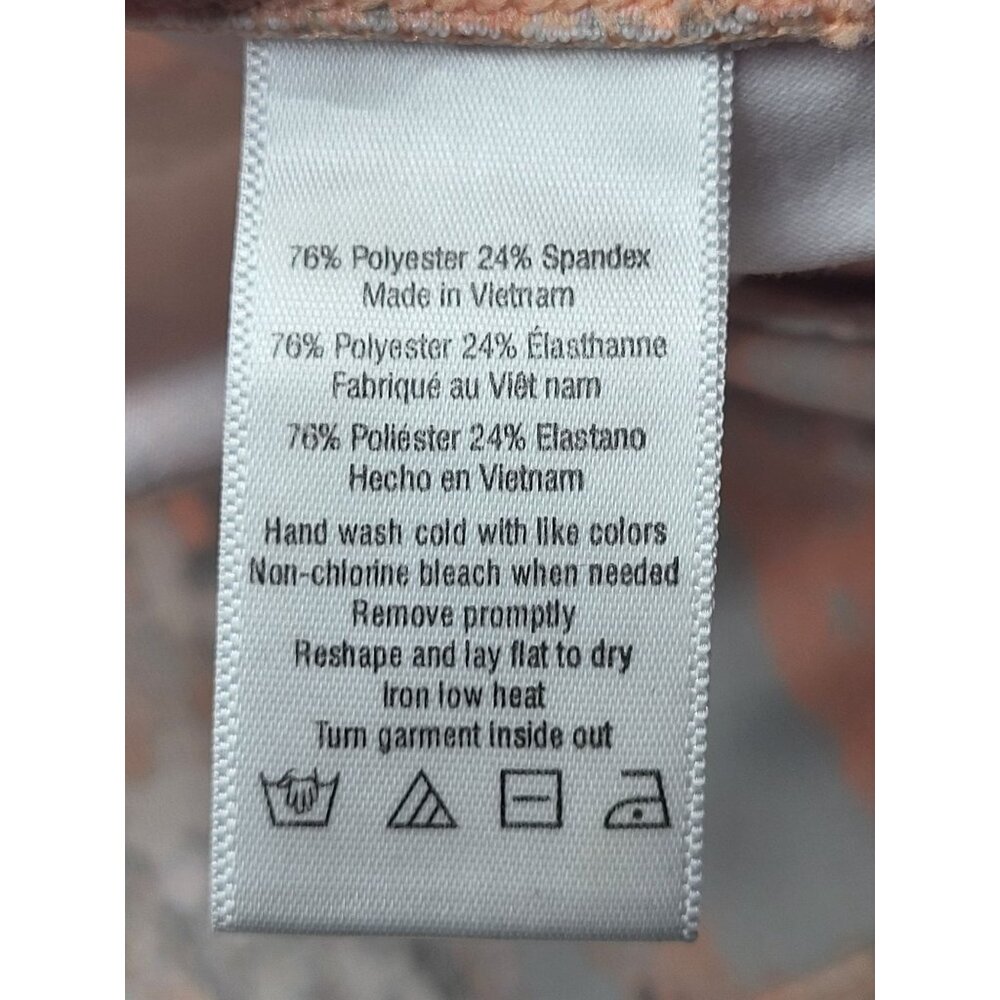 ALO Capri Cropped Legging Snake Print Peach Silver SZ M - Picture 7 of 8